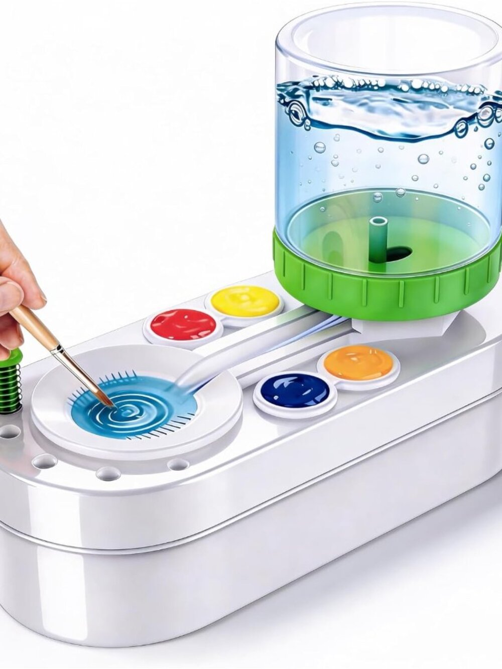 2026 Upgraded Paint Brush Cleaner Tool, Painting Station with Brush Washer for K